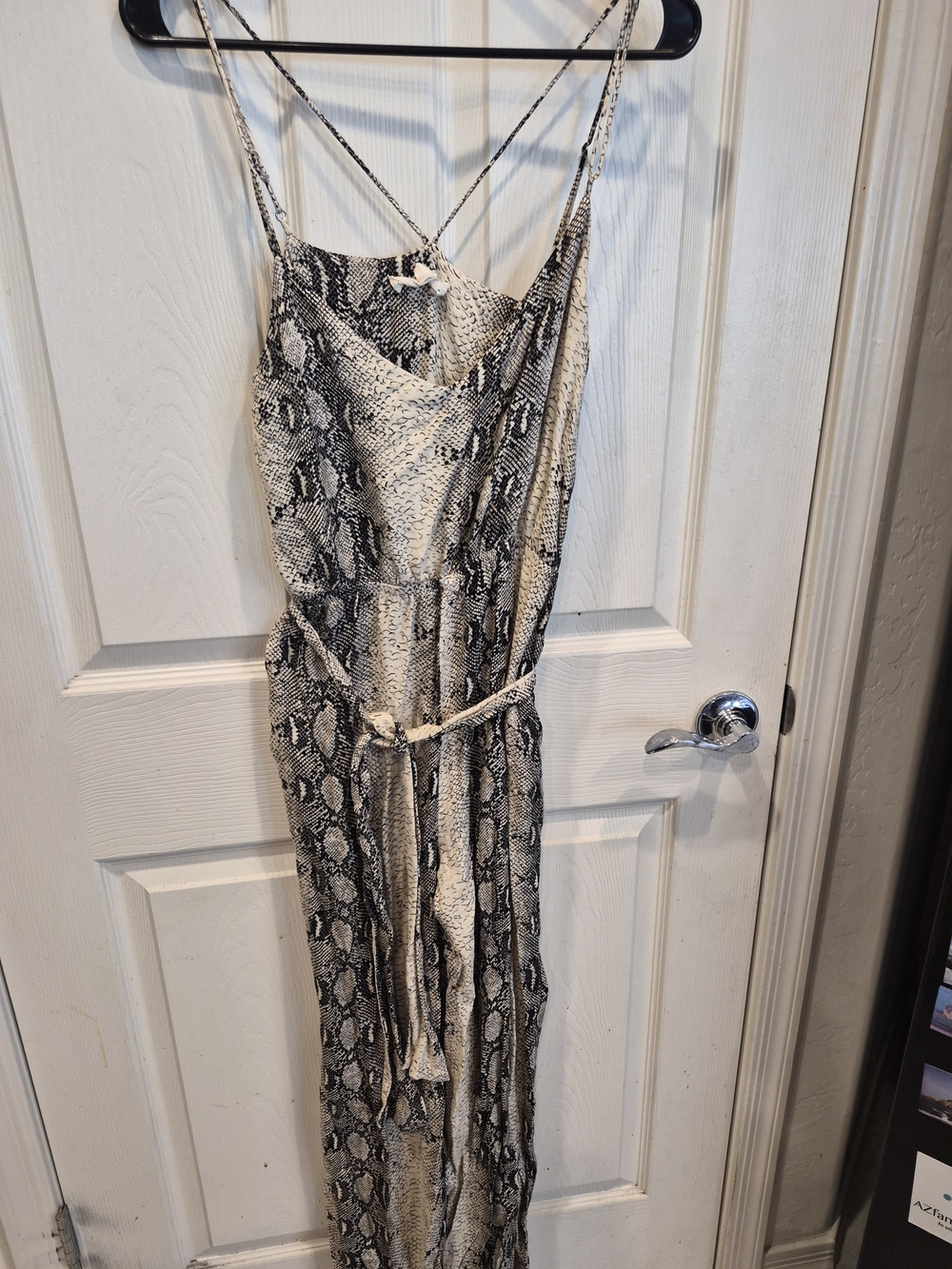 Snake Print Spaghetti Strap Jumpsuit